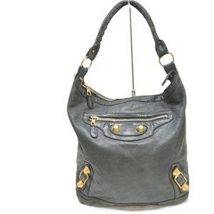 Balenciaga Gray Tote Bag with Gold Accents